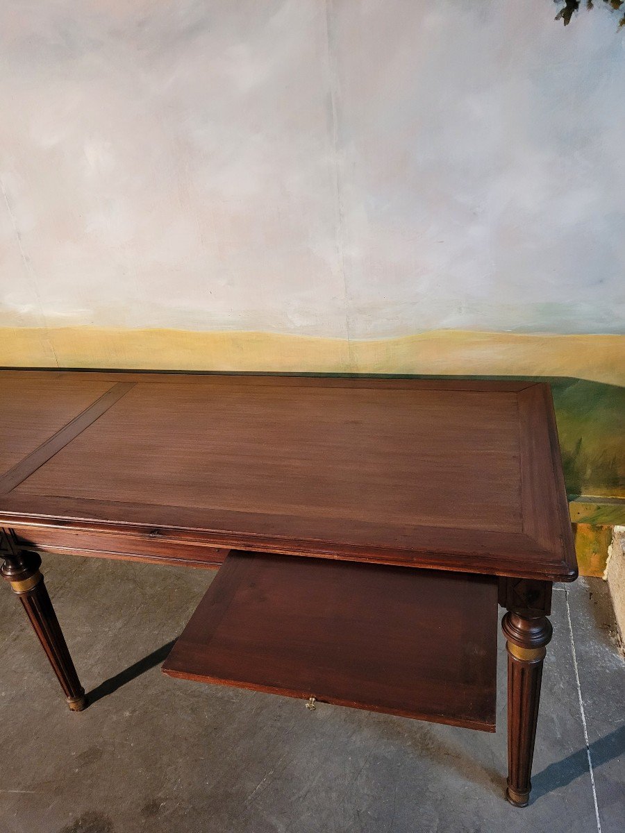 Large Louis XVI Style Mahogany Table -photo-7