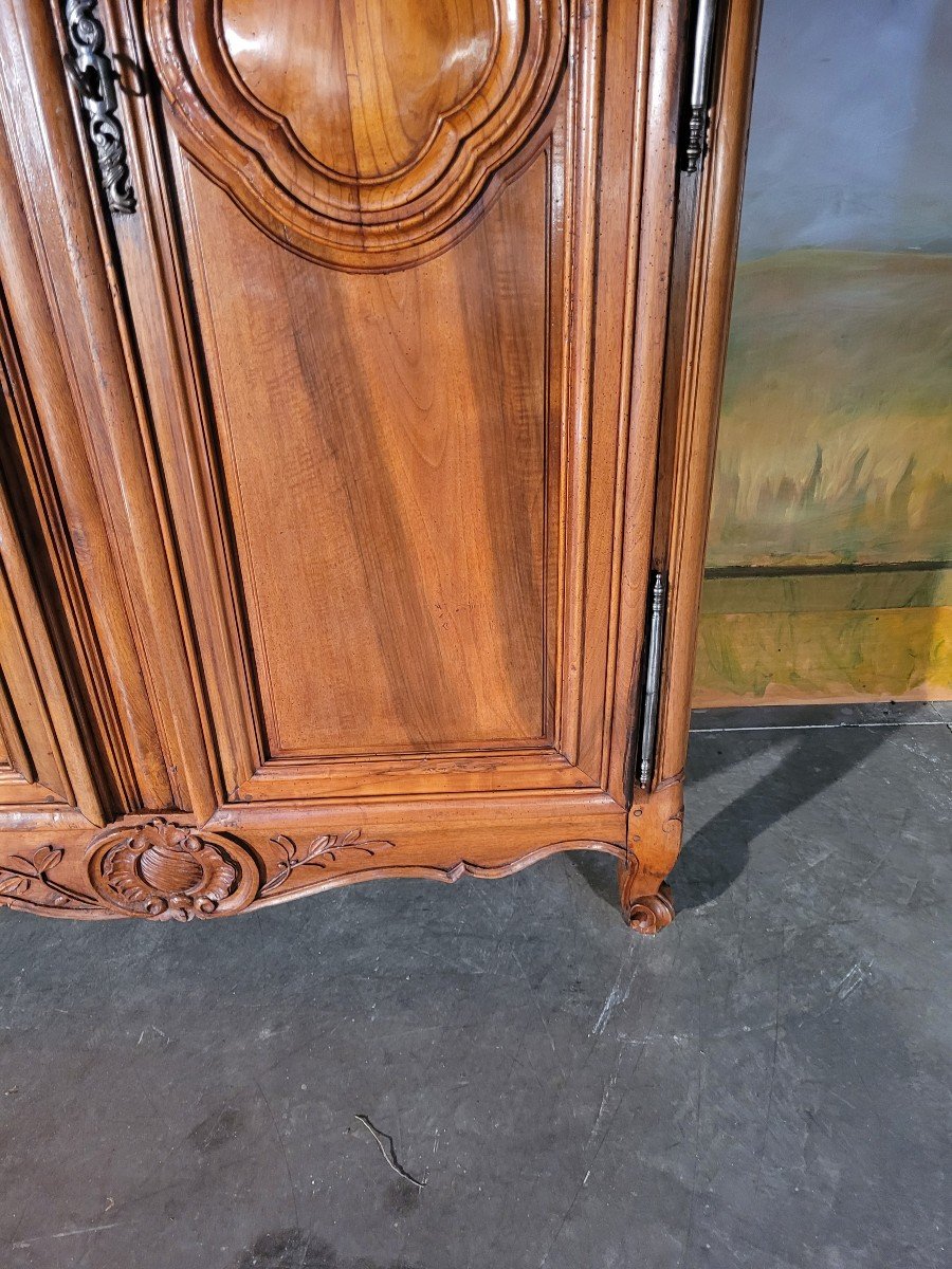Grande armoire époque Louis XV En Noyer-photo-2