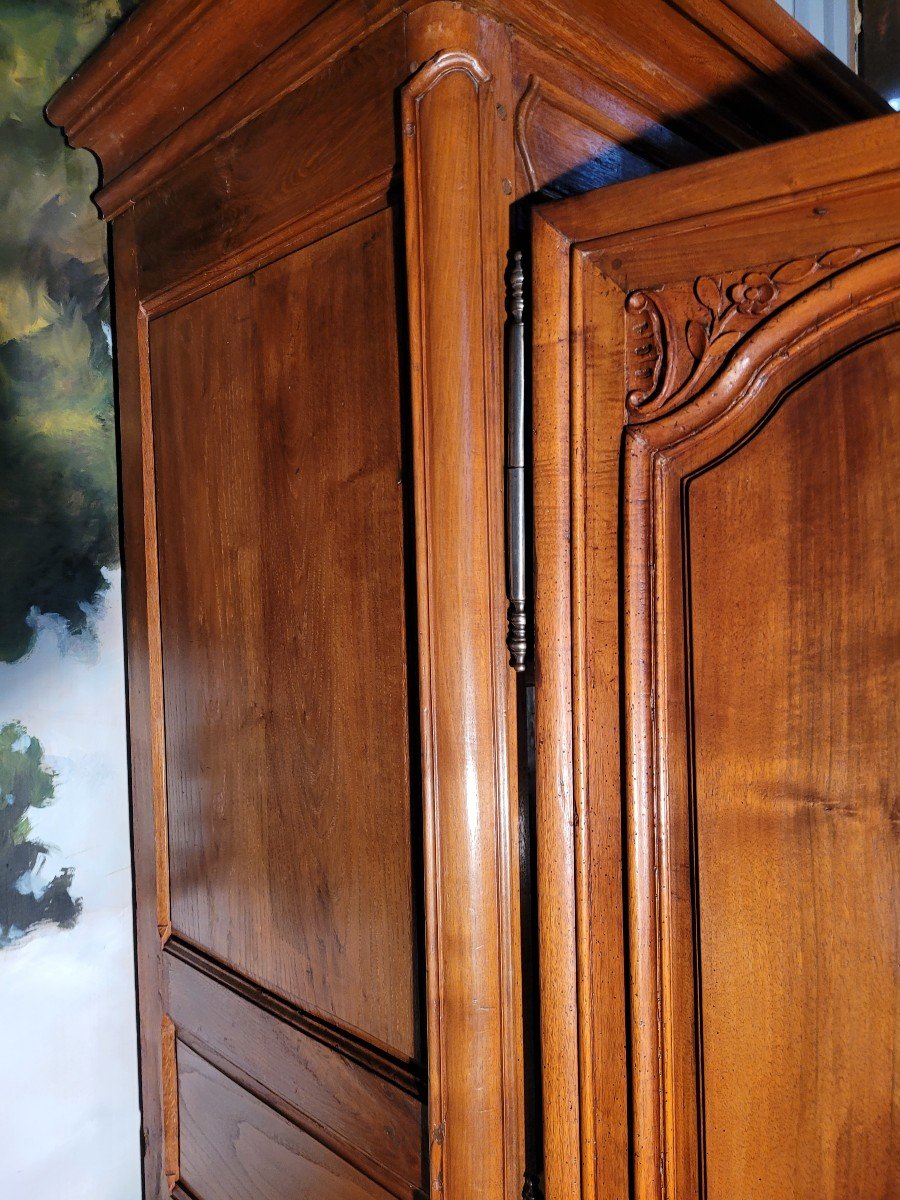 Grande armoire époque Louis XV En Noyer-photo-3