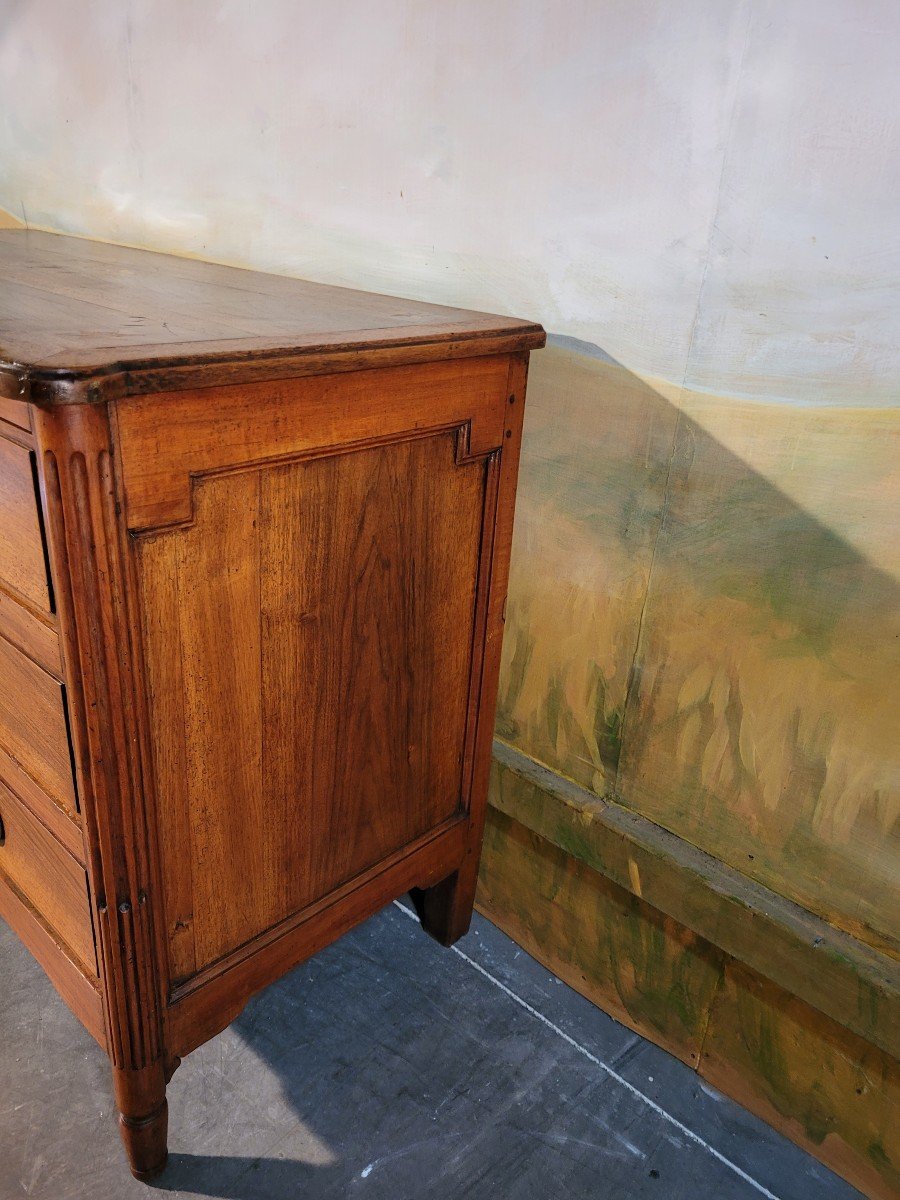 Louis XVI Period Commode In Walnut-photo-4