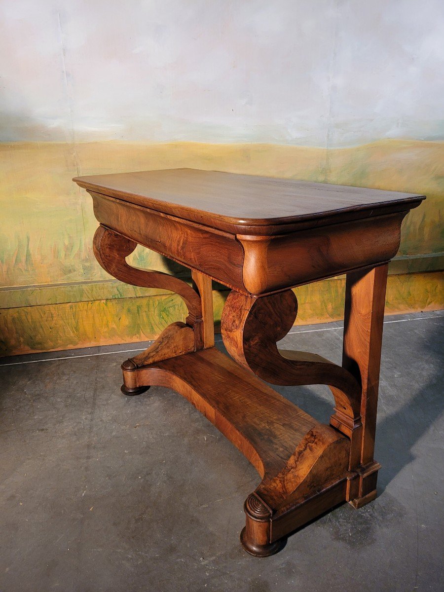 Restoration Period Console In Walnut