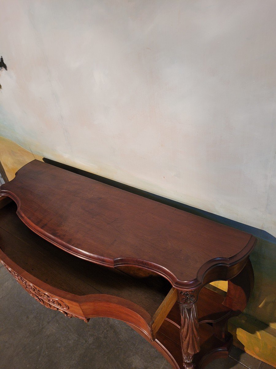 Large Napoleon III Period Console In Mahogany-photo-4