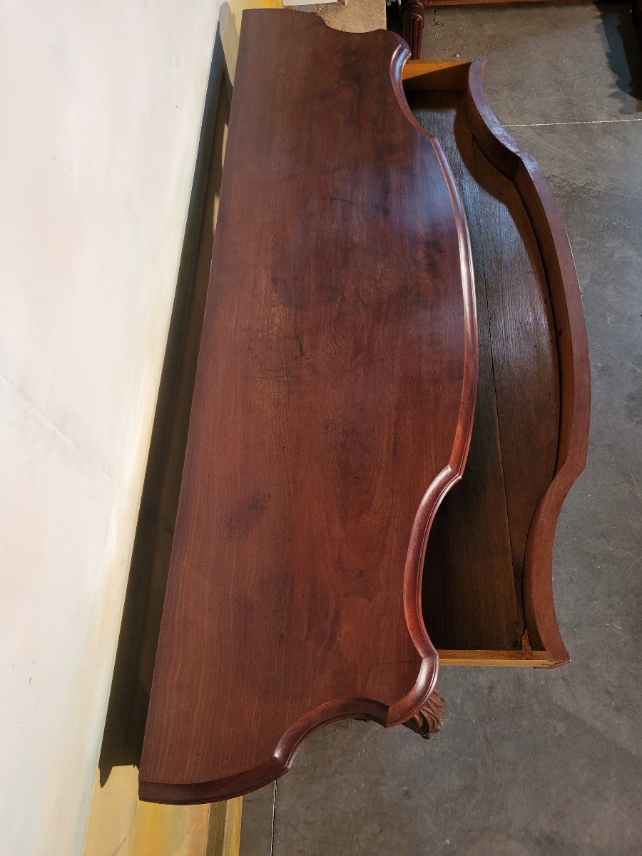 Large Napoleon III Period Console In Mahogany-photo-5