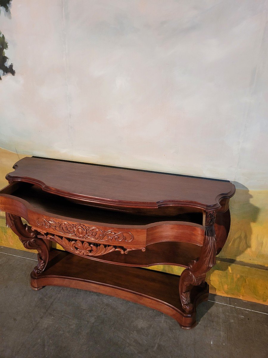 Large Napoleon III Period Console In Mahogany-photo-6