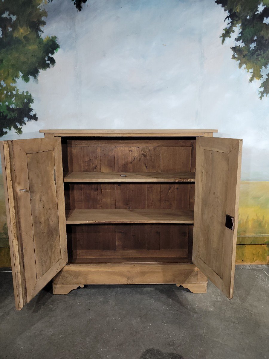 Louis Philippe Bassette Cabinet In Solid Walnut-photo-5