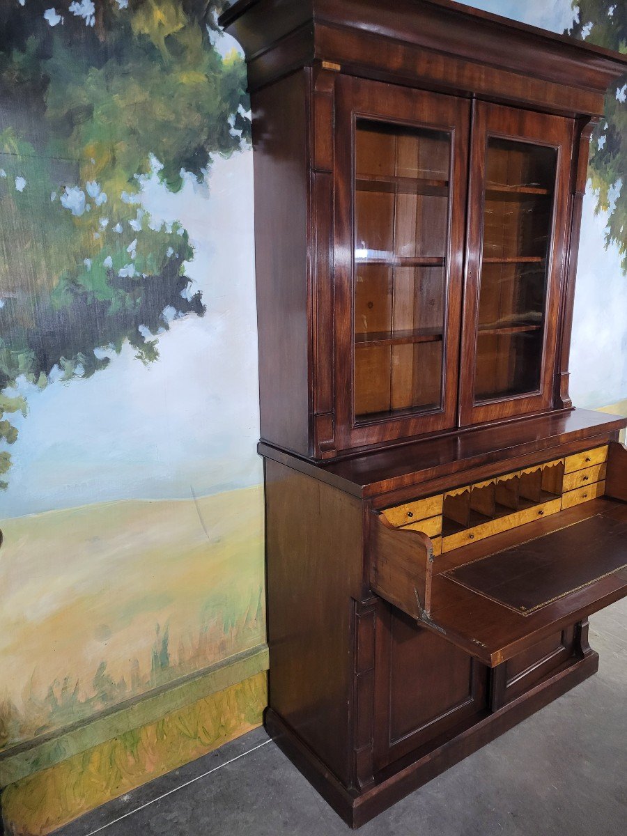 English Library Desk, 19th Century Mahogany-photo-2