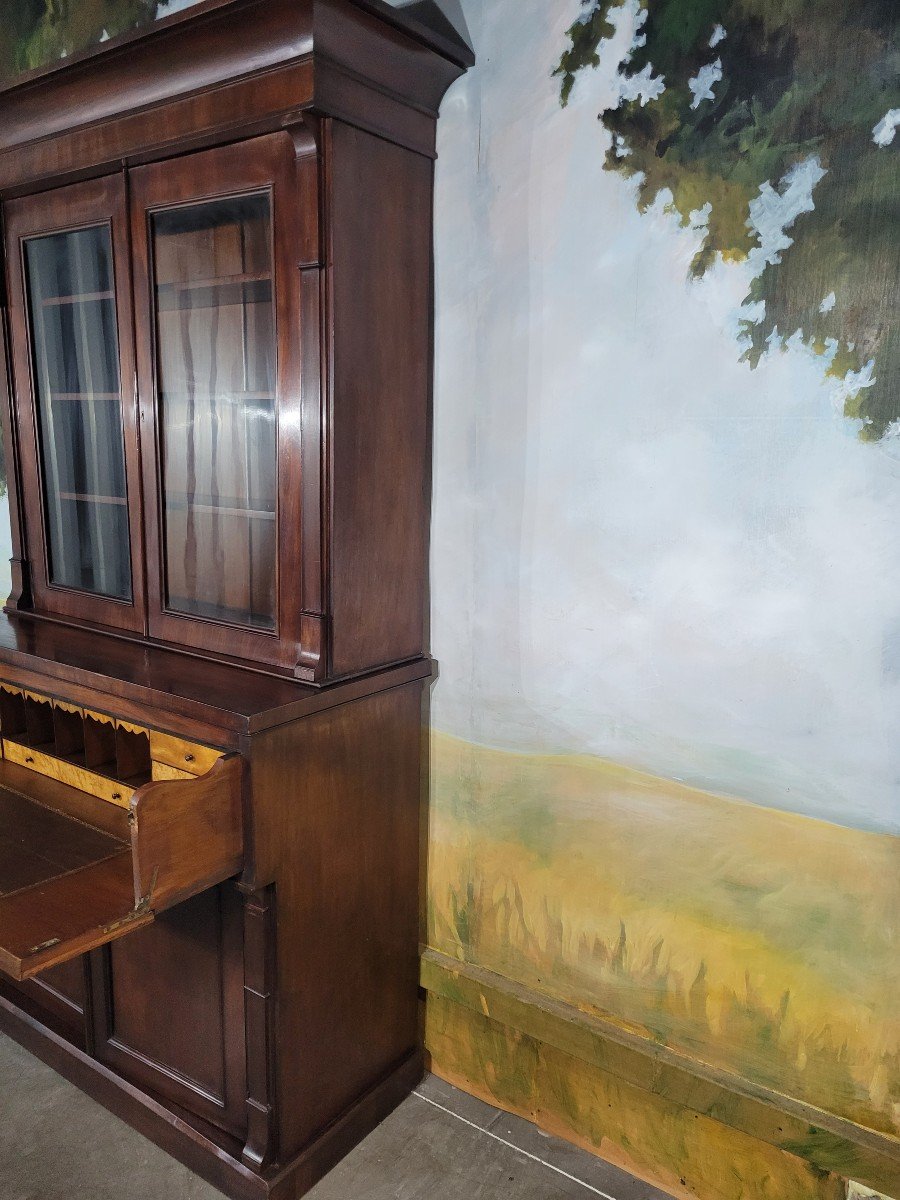 English Library Desk, 19th Century Mahogany-photo-4