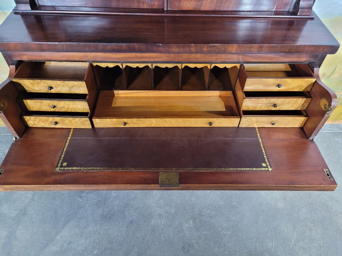 English Library Desk, 19th Century Mahogany-photo-2