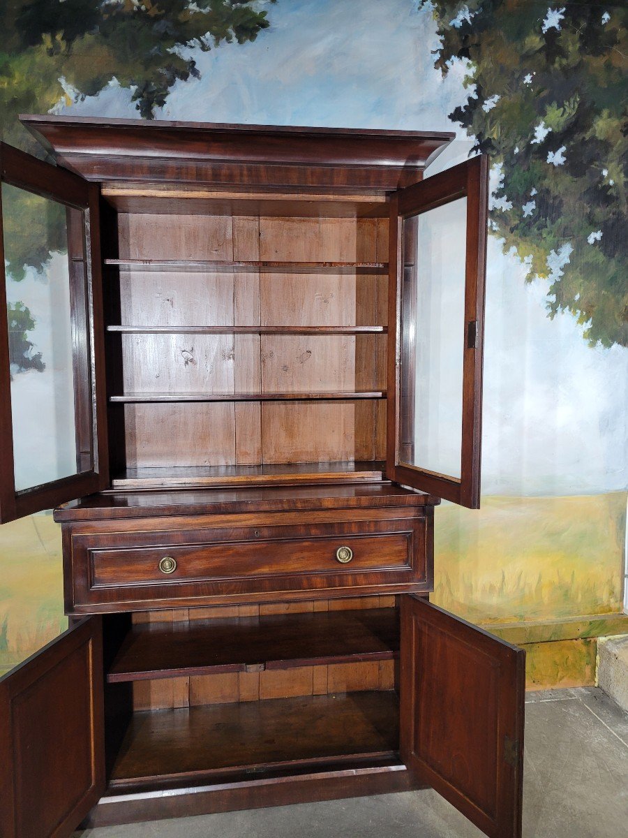 English Library Desk, 19th Century Mahogany-photo-4