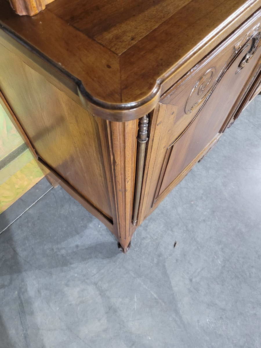 Buffet Deux Corps En Noyer époque Directoire-photo-6