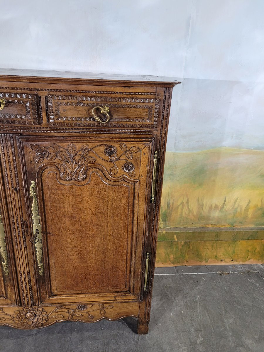 High Normandy Sideboard In Solid Oak-photo-2