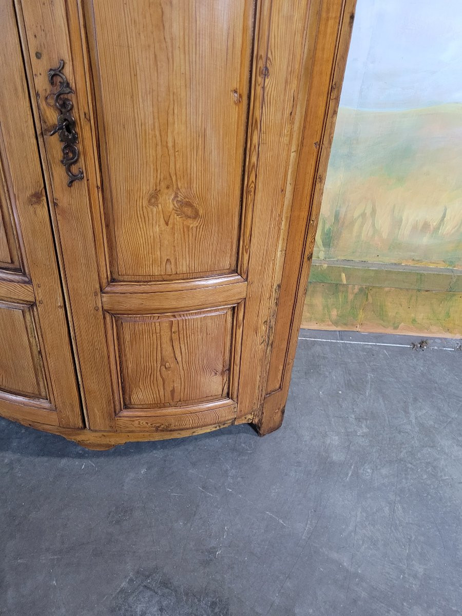 19th Century Fir Corner Cabinet, Mountain Furniture -photo-4