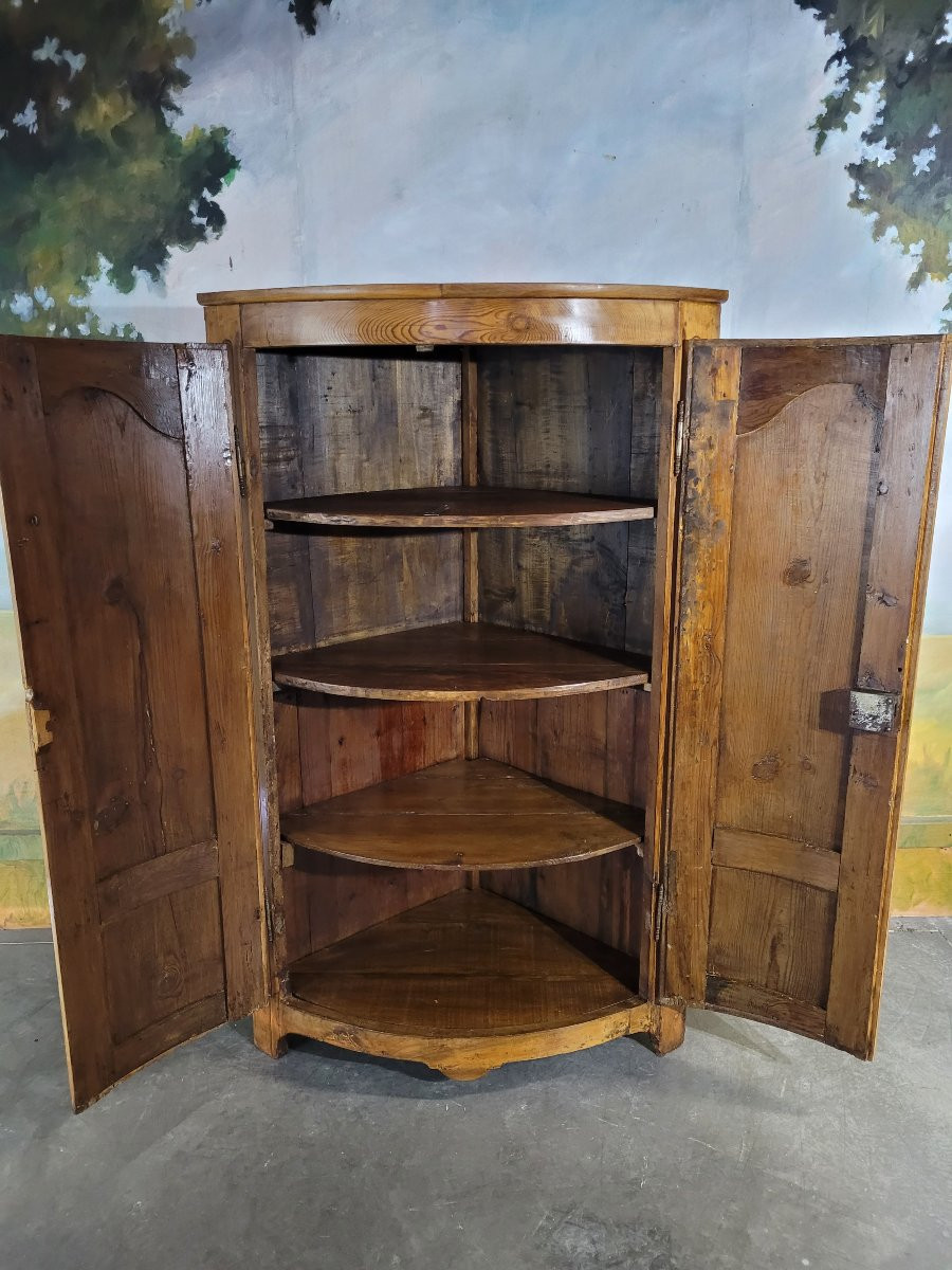 19th Century Fir Corner Cabinet, Mountain Furniture -photo-3