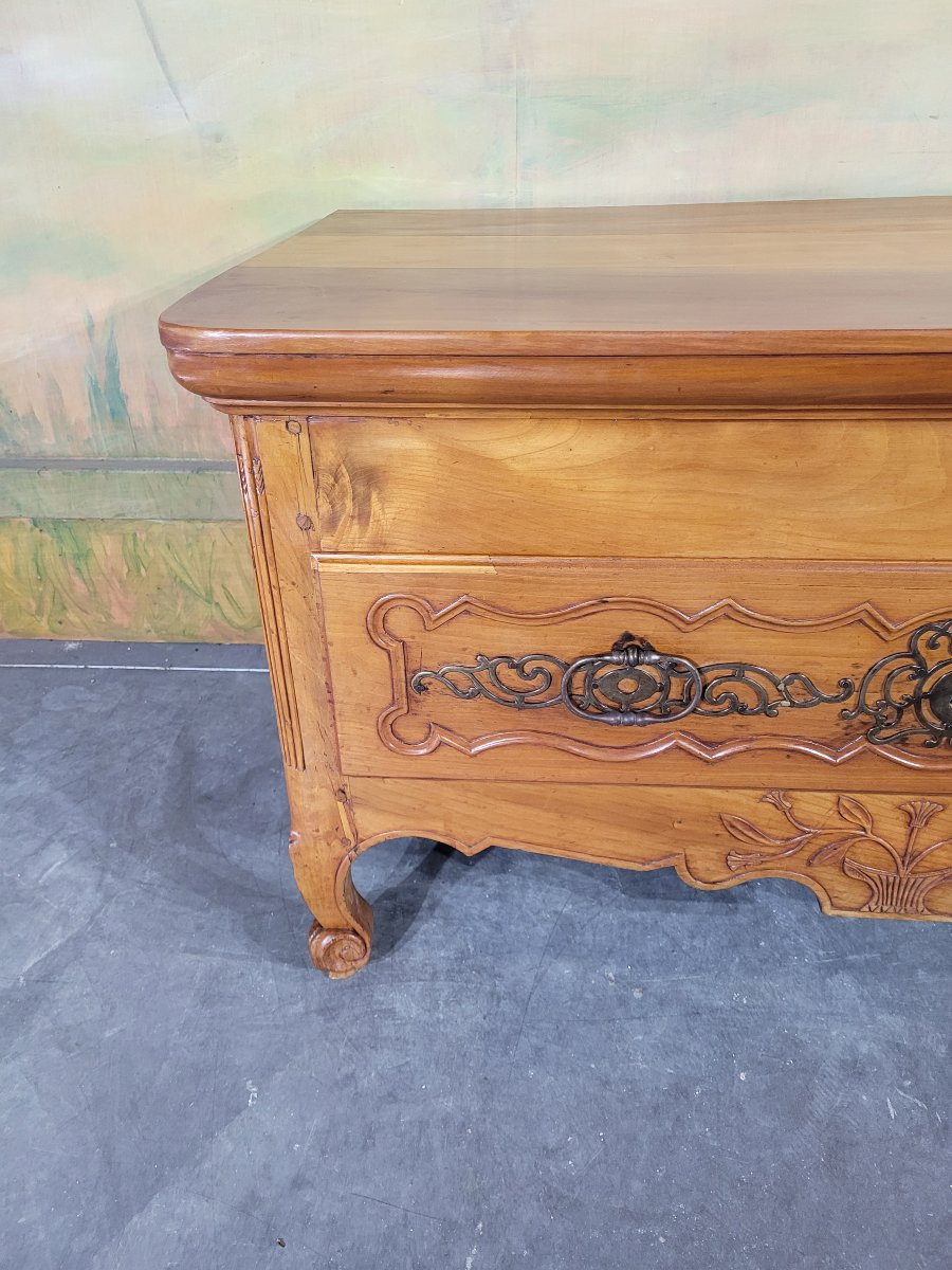 Low Louis XV Chest Of Drawers With Only One Drawer-photo-4