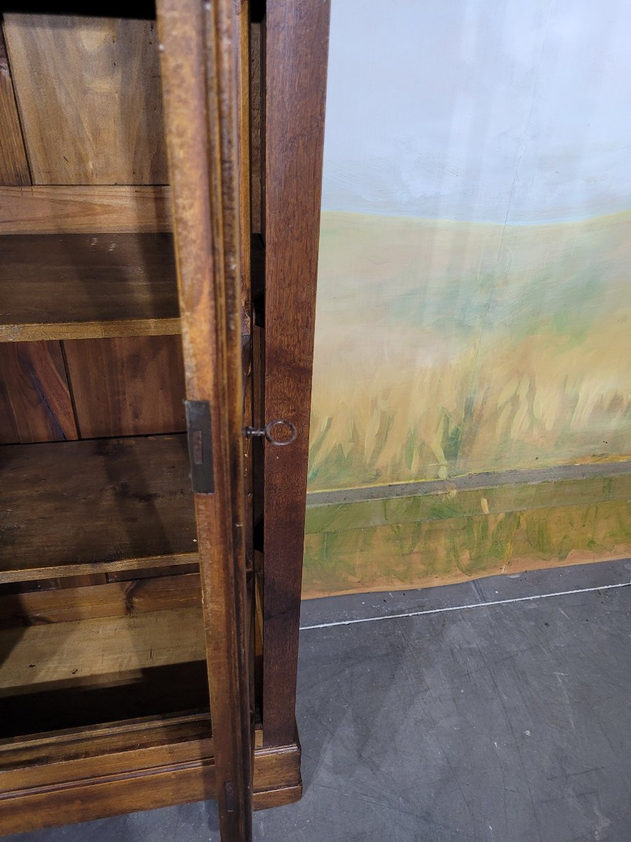 Petite bibliothèque en merisier et chêne XIX ème-photo-6