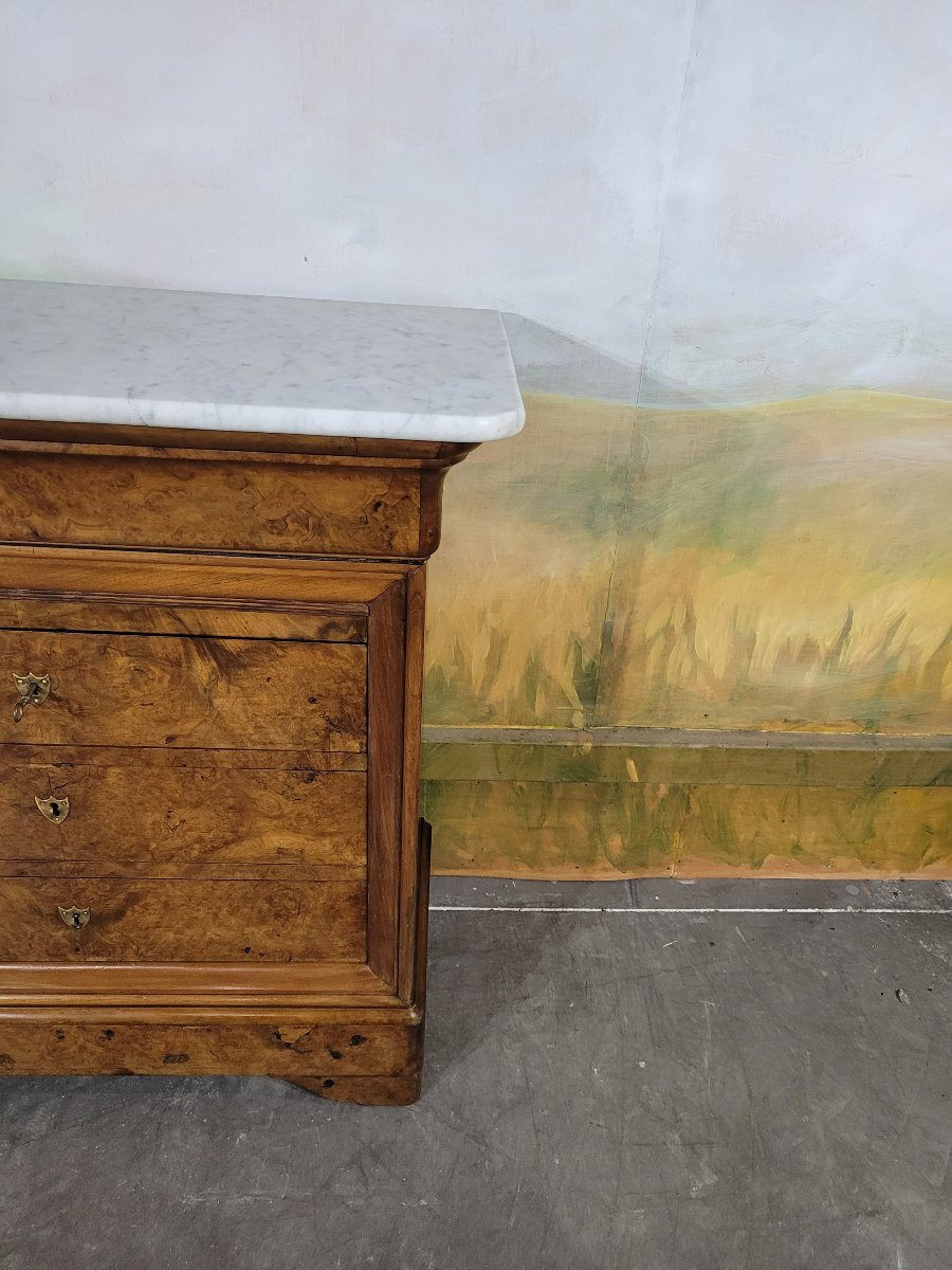 Small Louis Philippe Period Chest Of Drawers In Walnut-photo-2