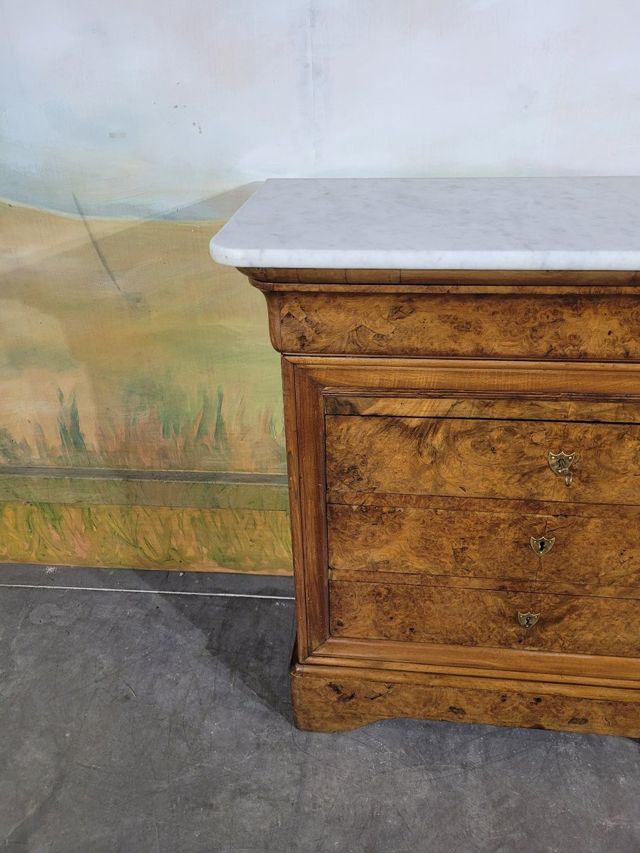 Small Louis Philippe Period Chest Of Drawers In Walnut-photo-3