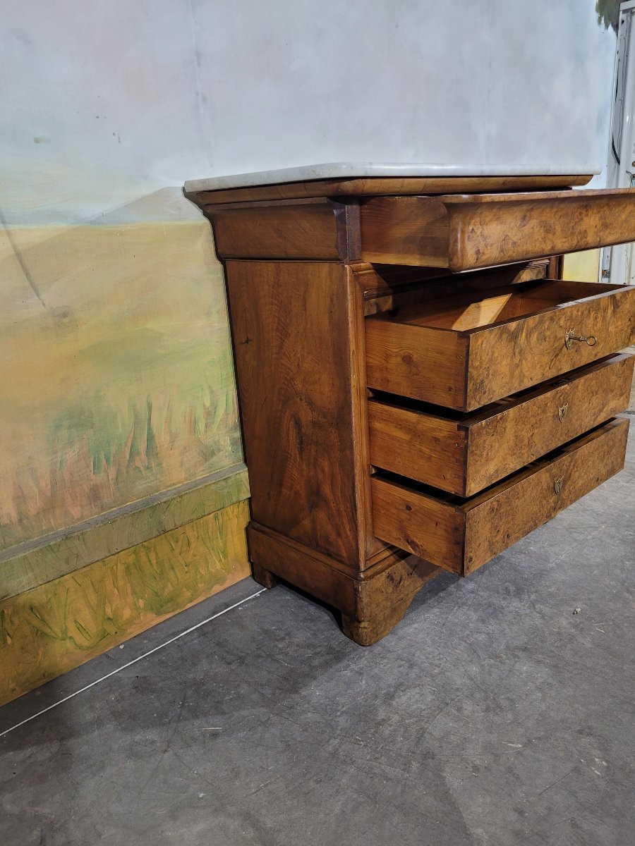 Small Louis Philippe Period Chest Of Drawers In Walnut-photo-3
