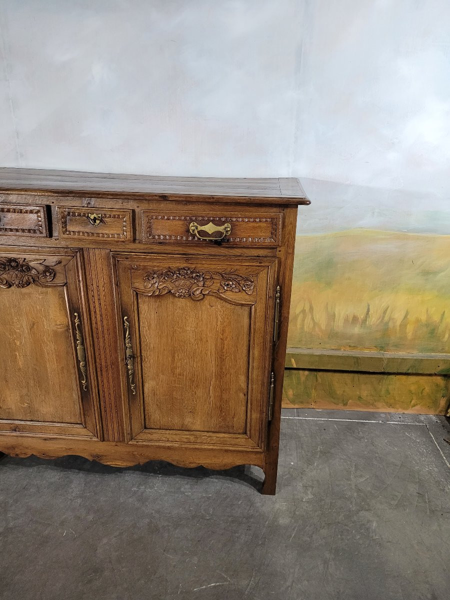 Buffet bas normand en chêne-photo-2