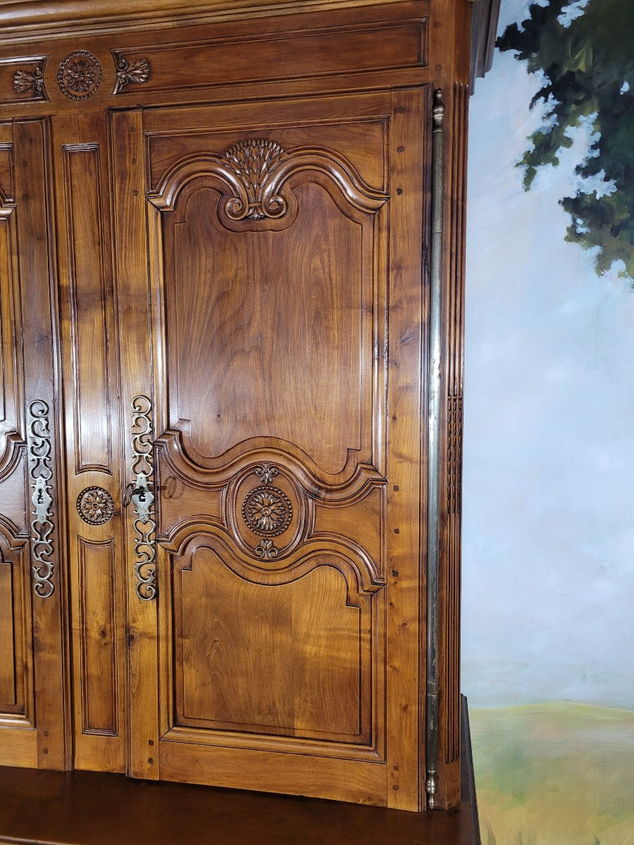 Buffet double corps époque Louis XV en merisier-photo-6