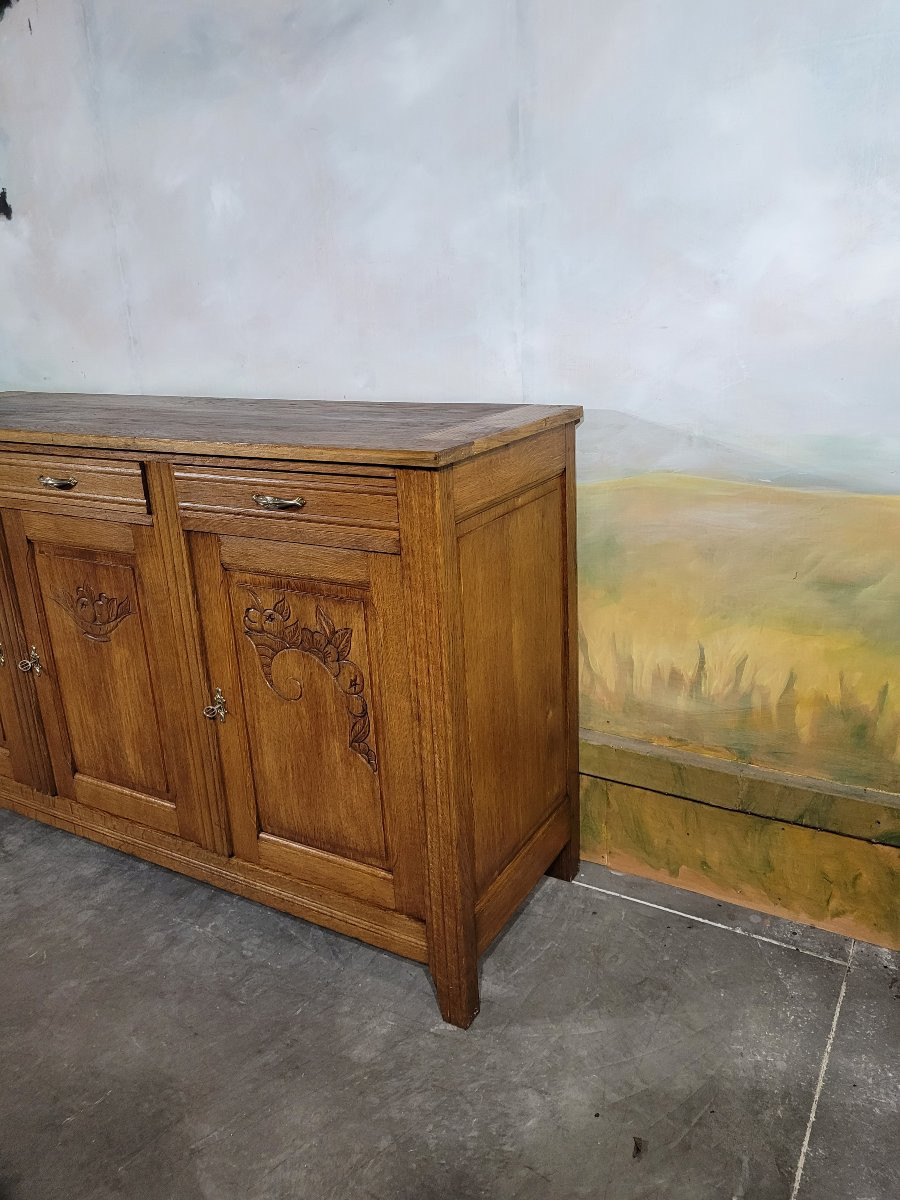 Art Deco Oak Sideboard-photo-2