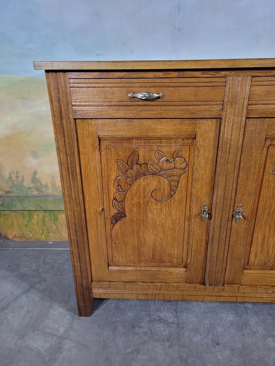 Art Deco Oak Sideboard-photo-4