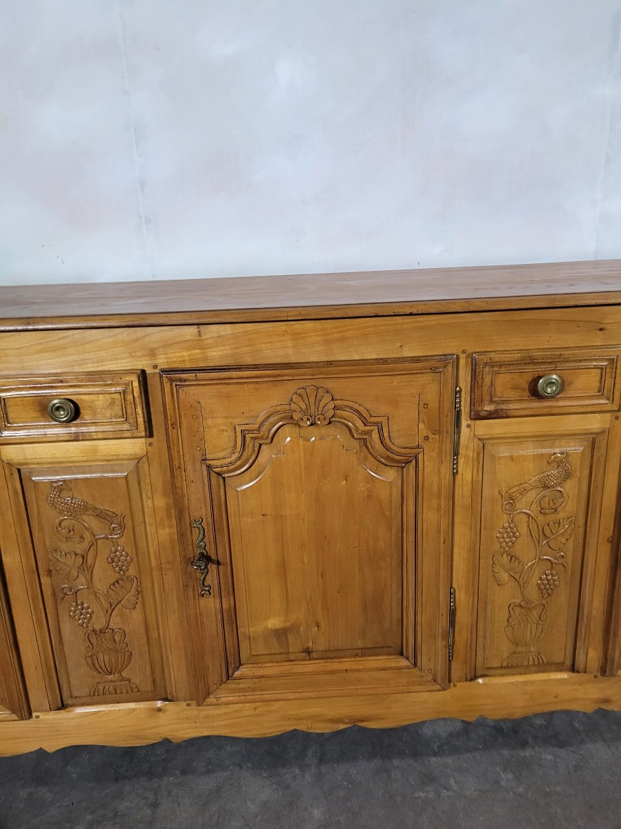 Enfilade sculptée en merisier époque fin XIX ème-photo-3