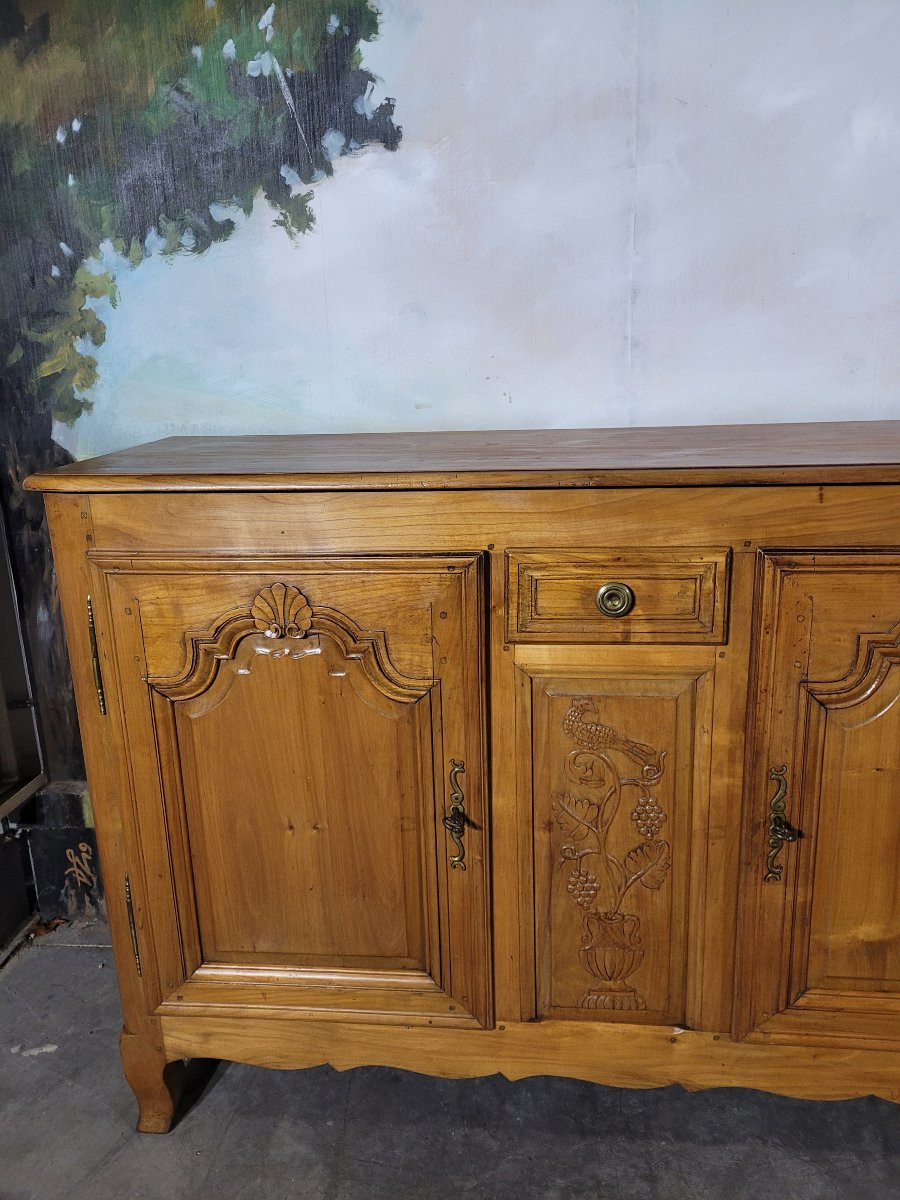 Enfilade sculptée en merisier époque fin XIX ème-photo-4