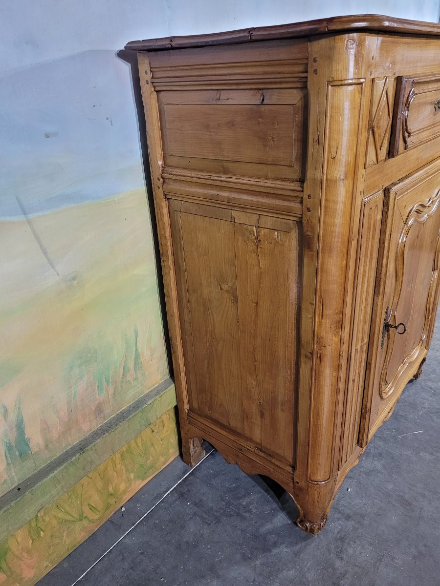 Large Jam Cupboard In Solid Cherry Wood, 18th Century-photo-1