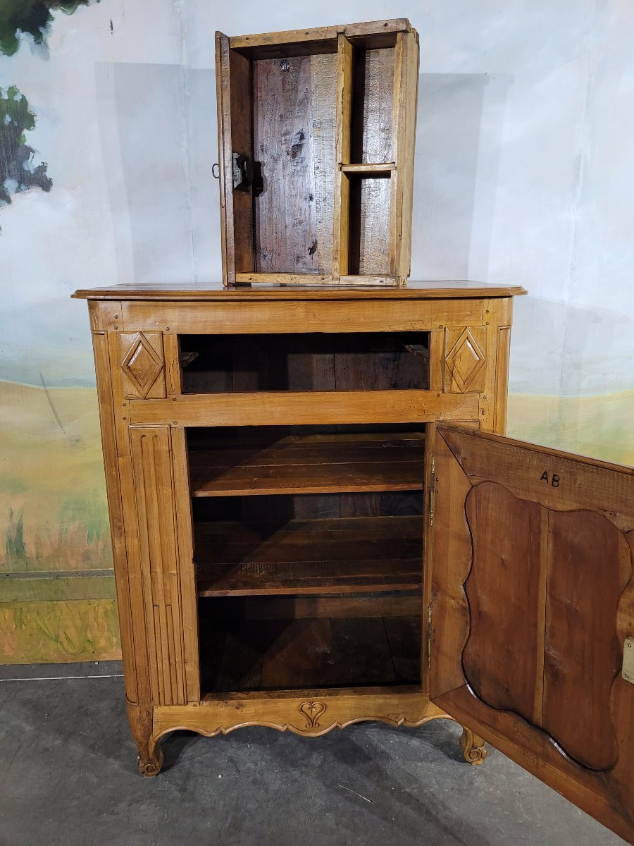 Large Jam Cupboard In Solid Cherry Wood, 18th Century-photo-5