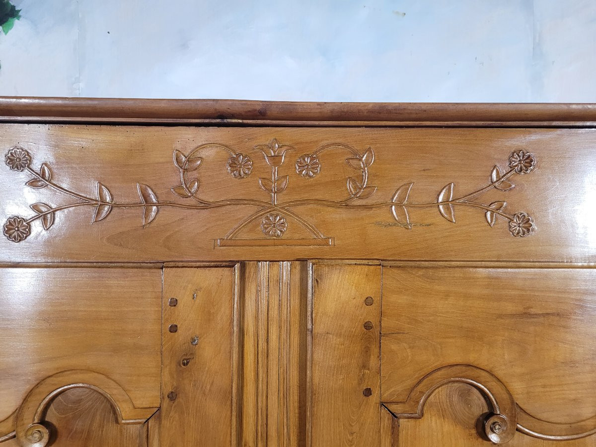 Petite armoire Louis XV en merisier massif -photo-4