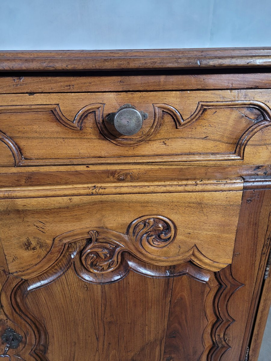Low Sideboard In Solid Walnut, 18th Century-photo-4