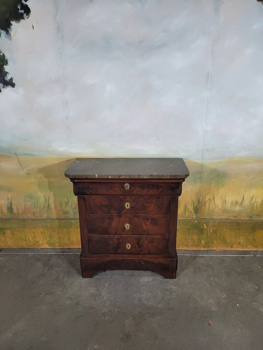 Small Louis Philippe Mahogany Chest Of Drawers