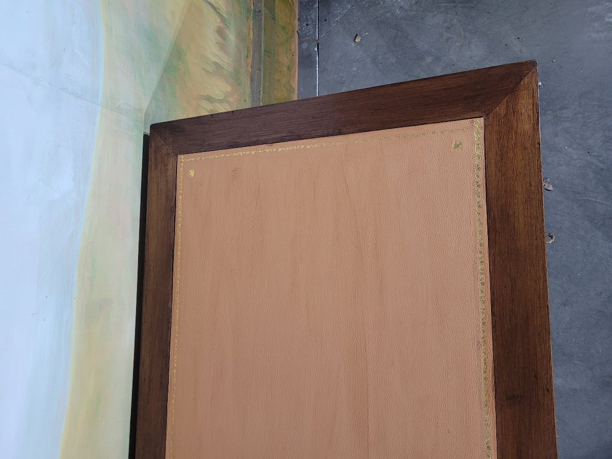 Bureau plat empire en acajou-photo-1