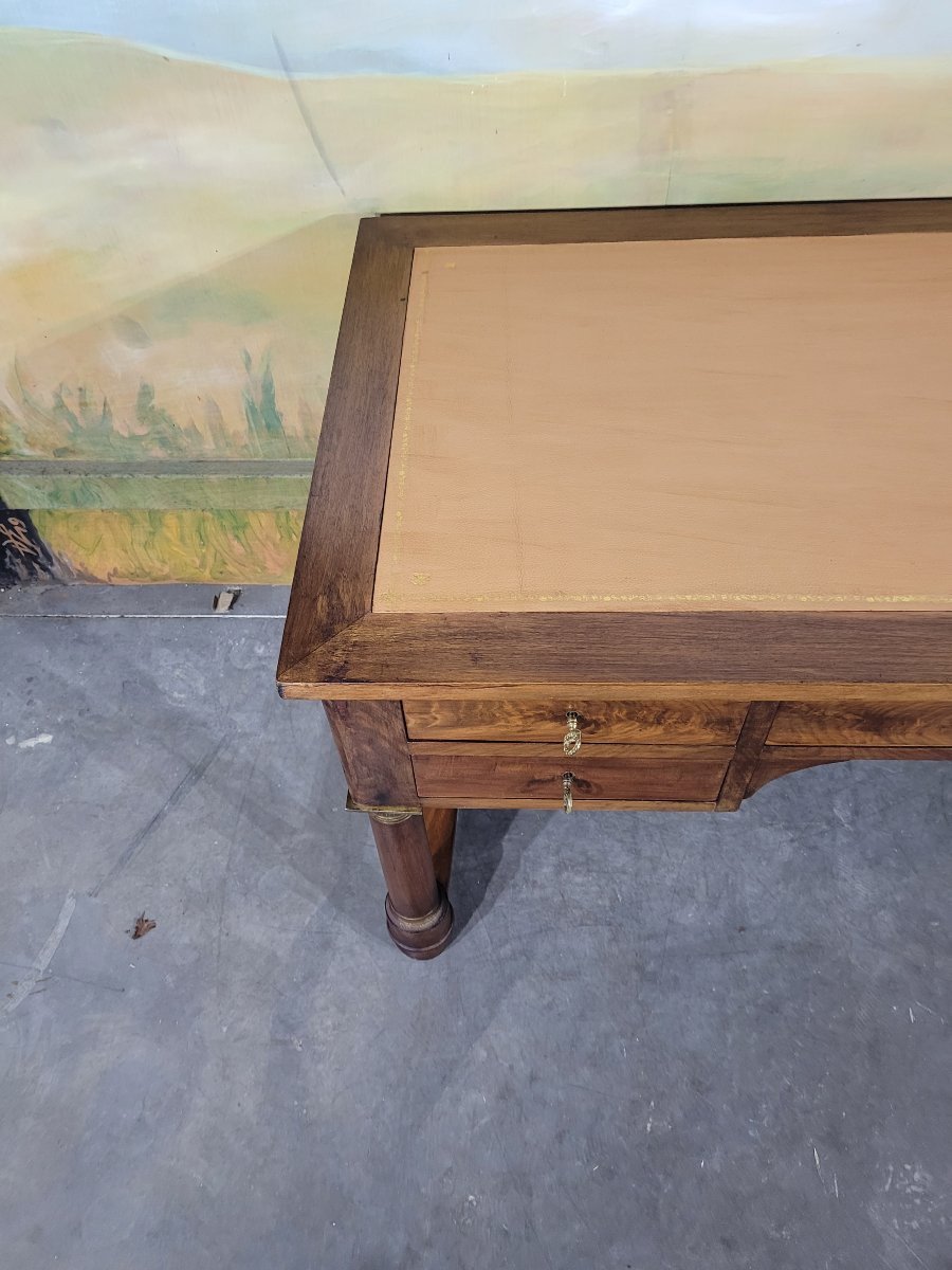 Bureau plat empire en acajou-photo-2
