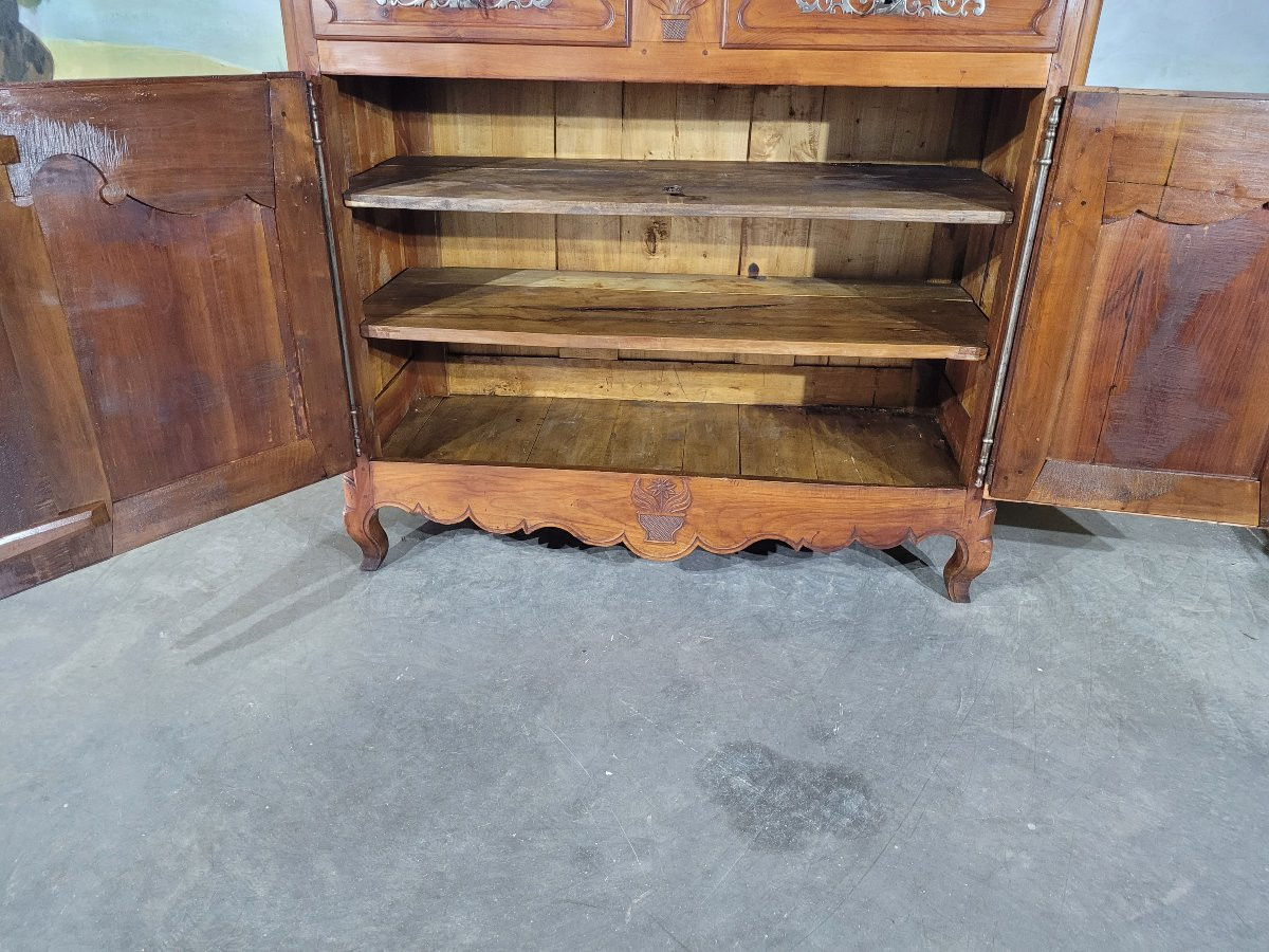 Buffet haut en merisier XIX ème siècle-photo-4