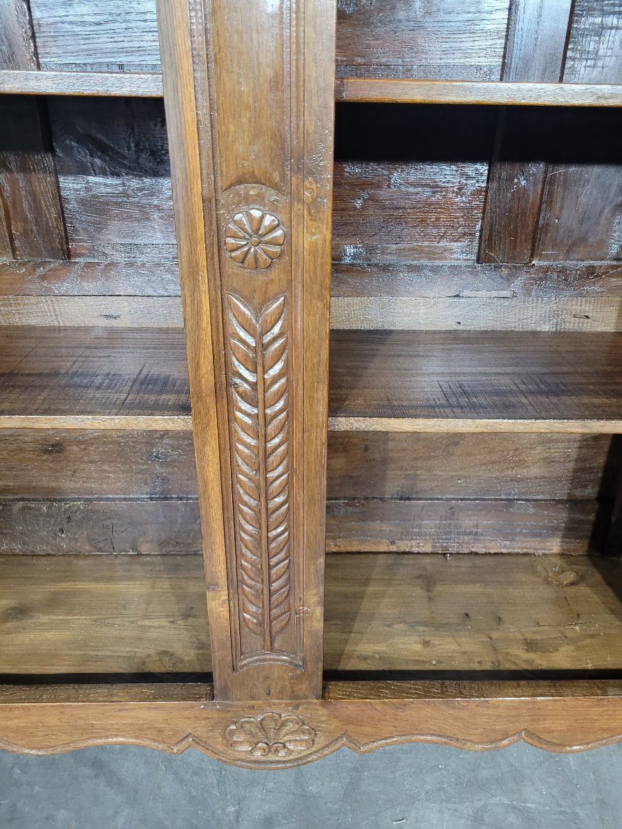 Petite bibliothèque en chêne sculptée-photo-6