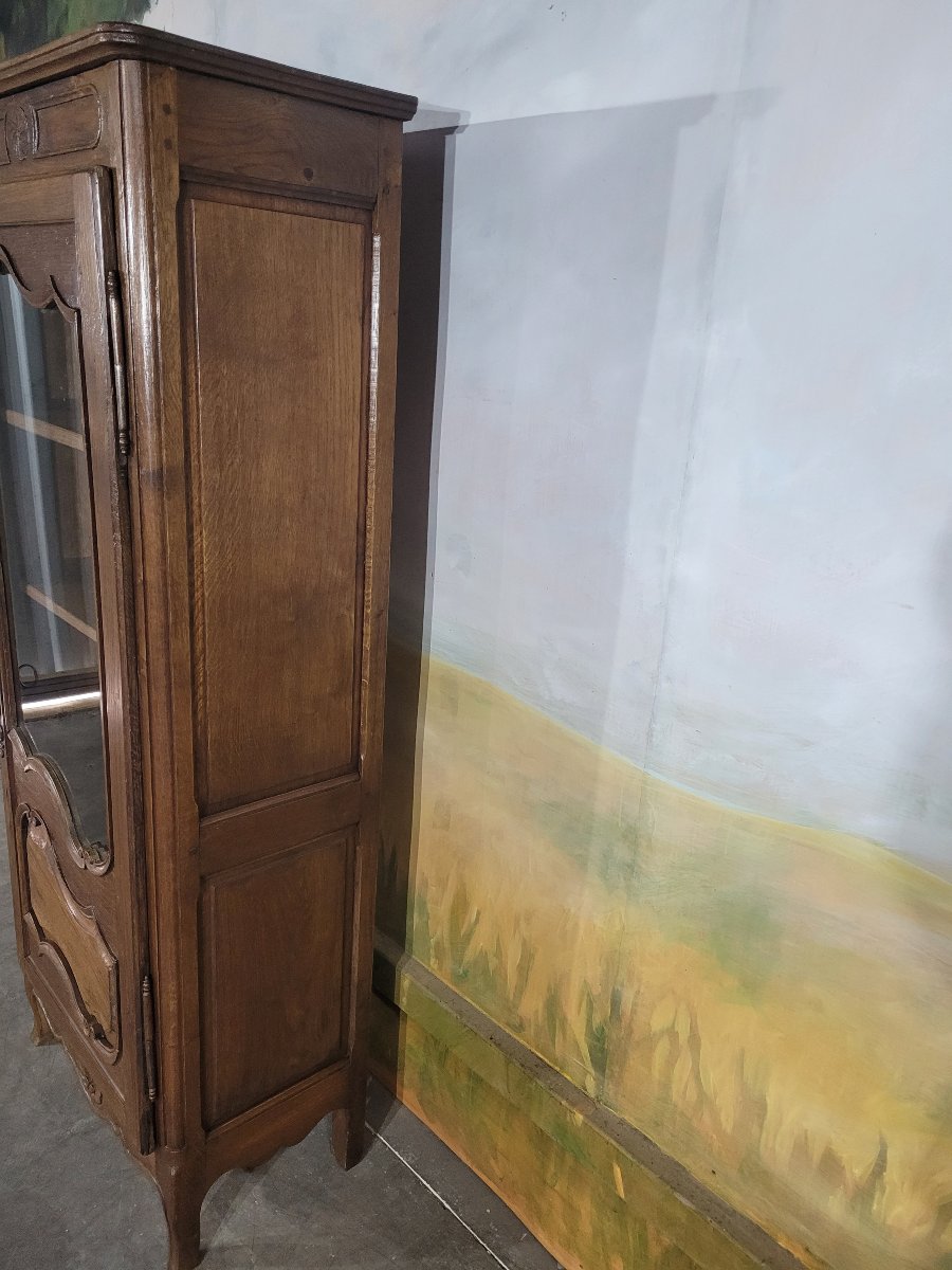 Petite vitrine en chêne une porte-photo-2