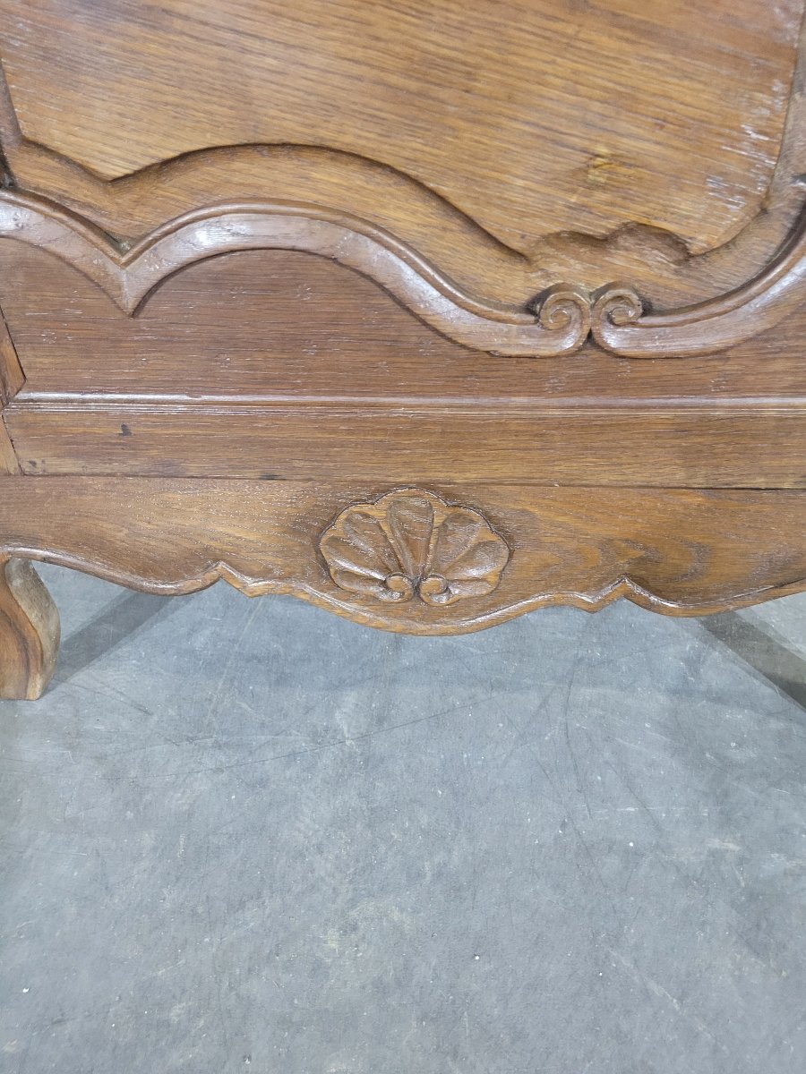 Petite vitrine en chêne une porte-photo-4