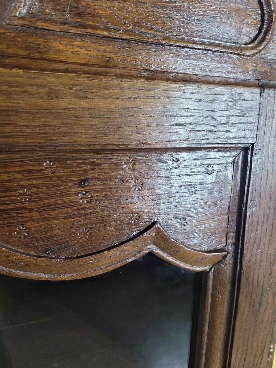 Petite vitrine en chêne une porte-photo-5