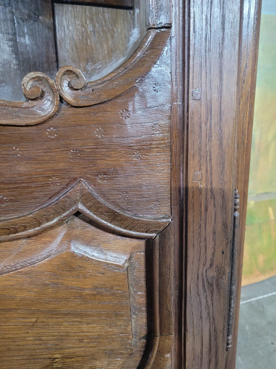 Petite vitrine en chêne une porte-photo-6