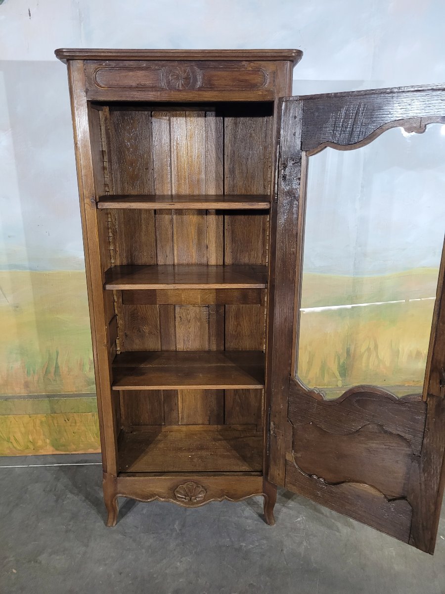 Petite vitrine en chêne une porte-photo-7