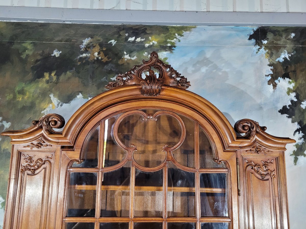 Tall, Two-section Glass-fronted Sideboard-photo-3