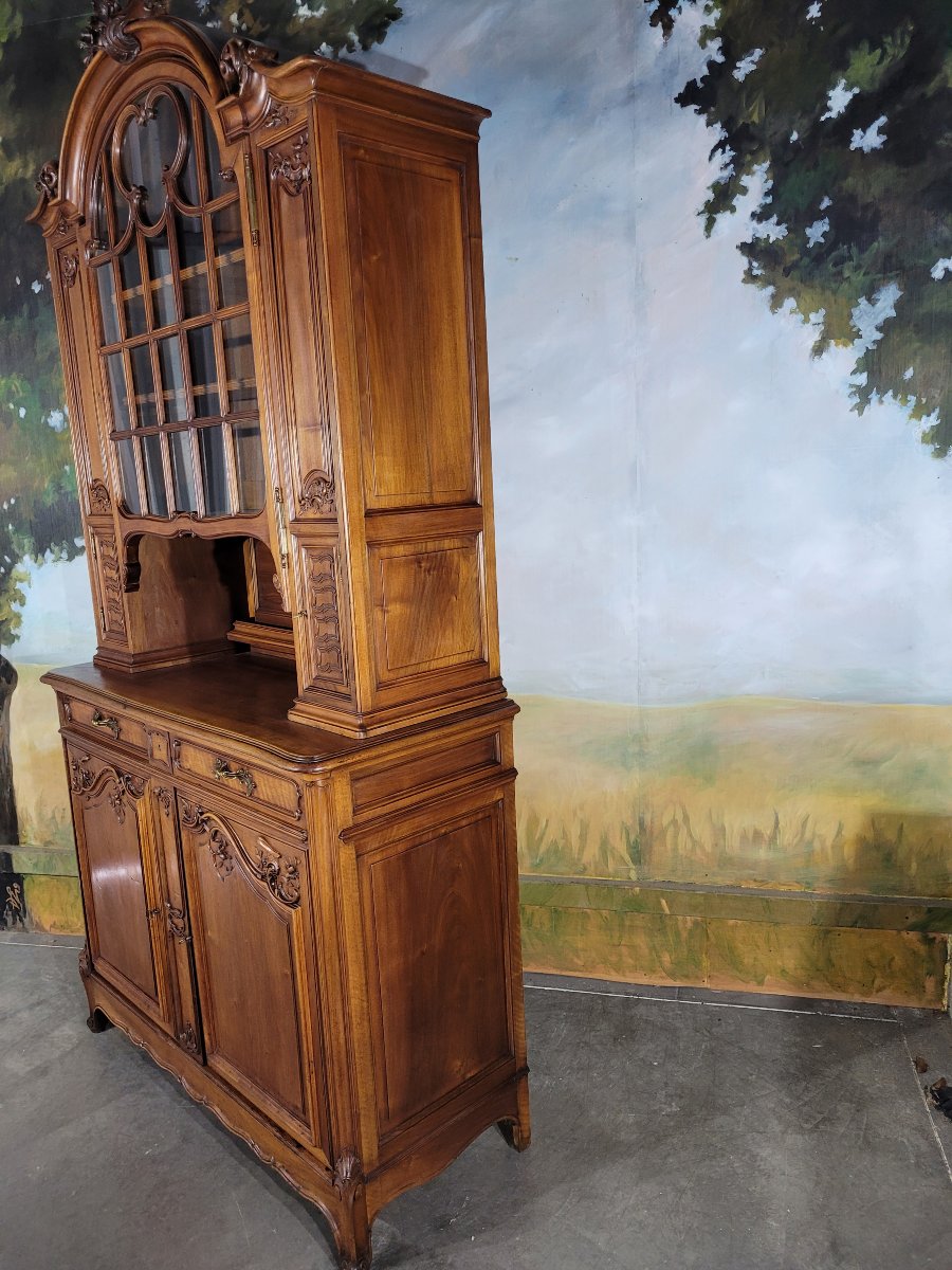 Tall, Two-section Glass-fronted Sideboard-photo-6
