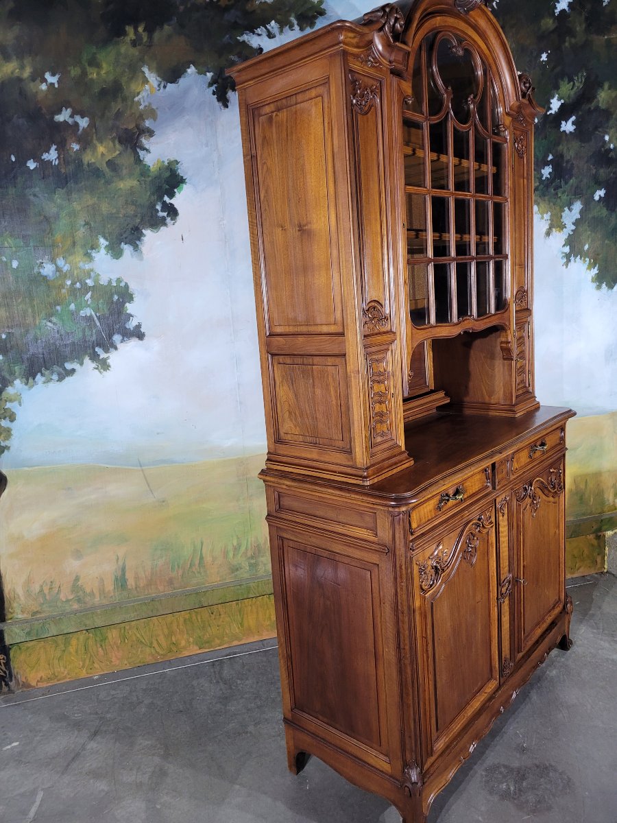 Tall, Two-section Glass-fronted Sideboard-photo-7