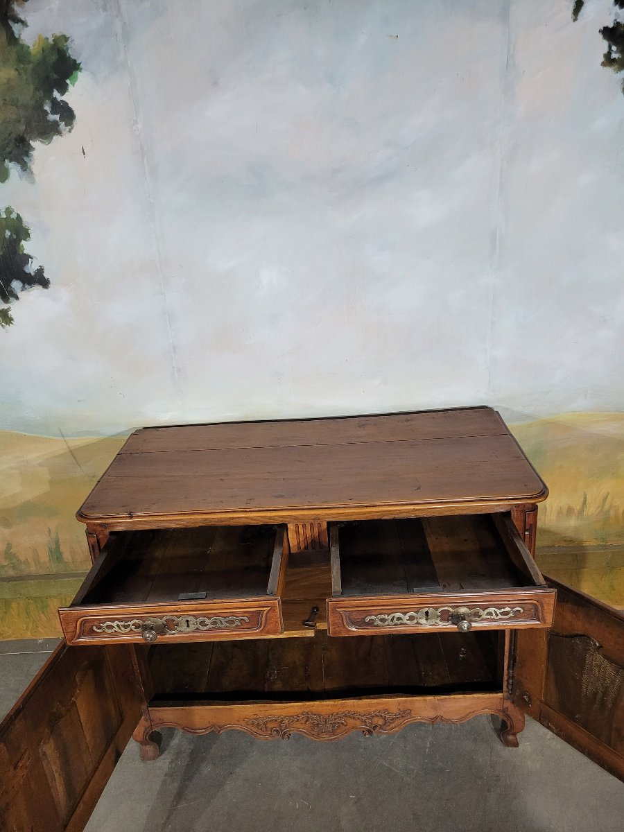 Louis XV Sideboard In Walnut-photo-4