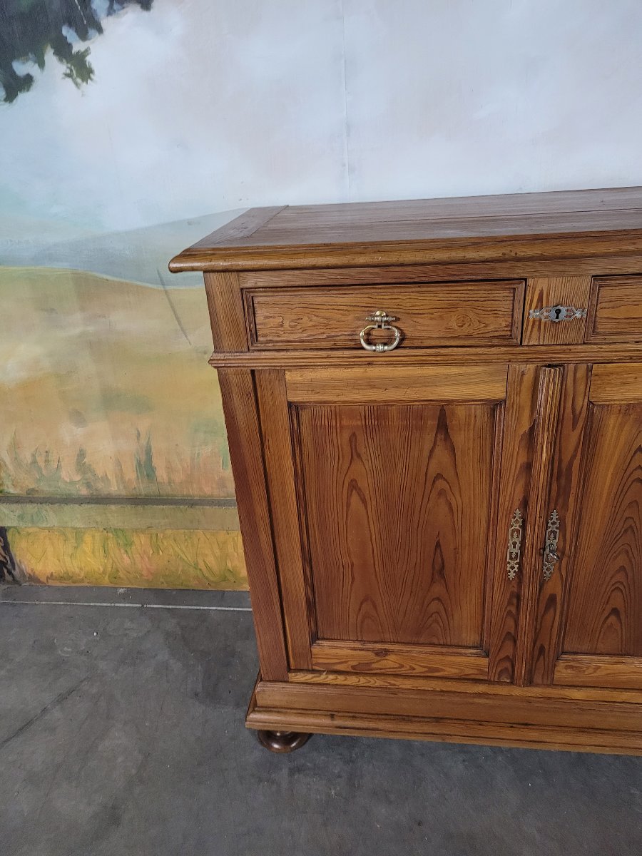 Low Fir Wood Sideboard-photo-3