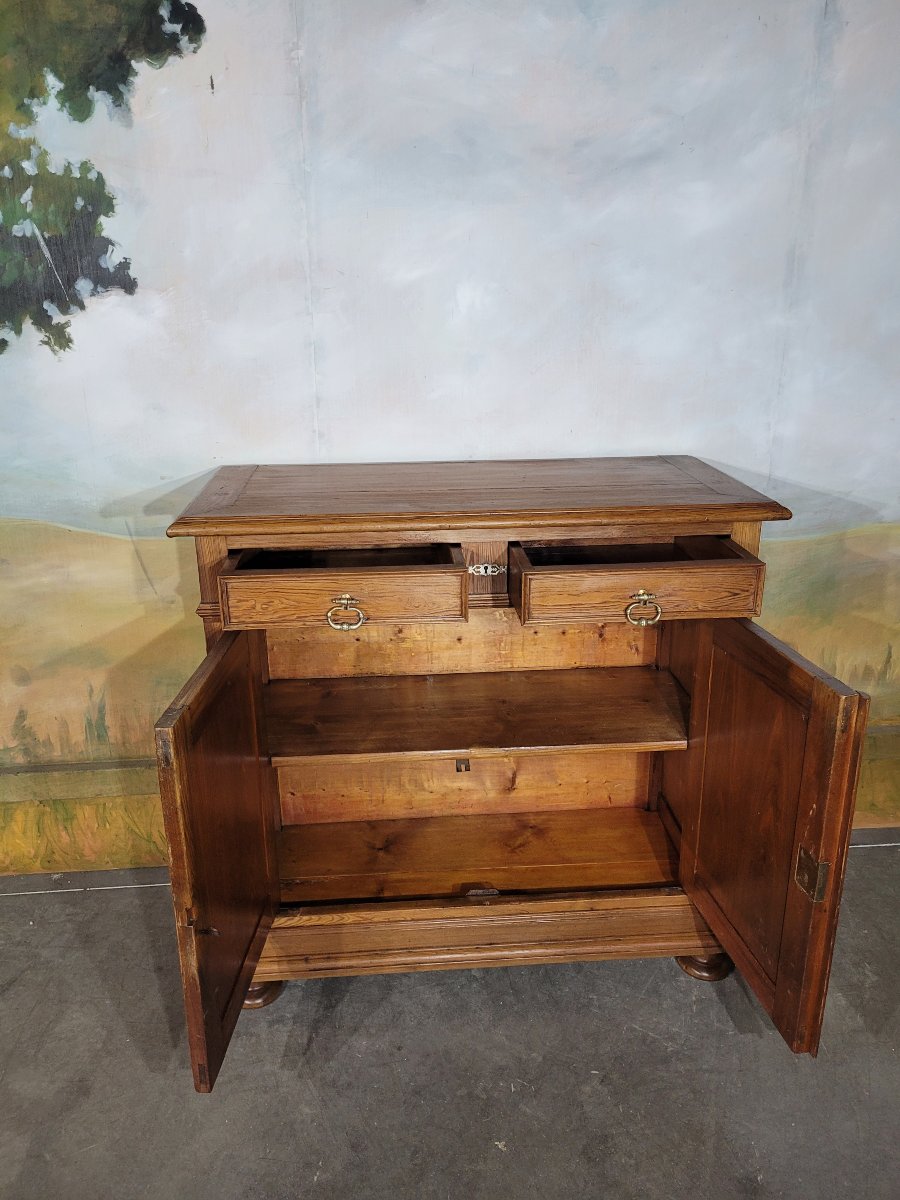 Low Fir Wood Sideboard-photo-5