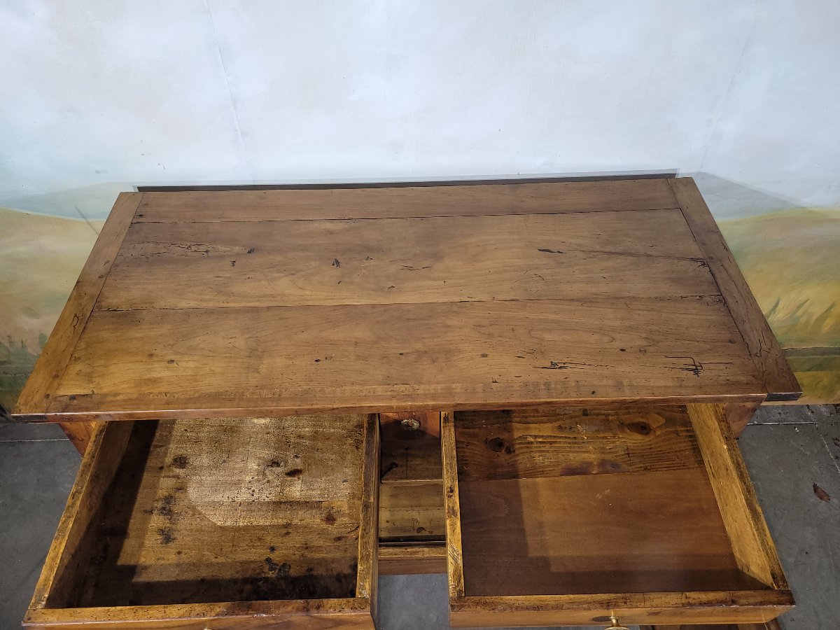 Low Empire-style Sideboard In Walnut-photo-3