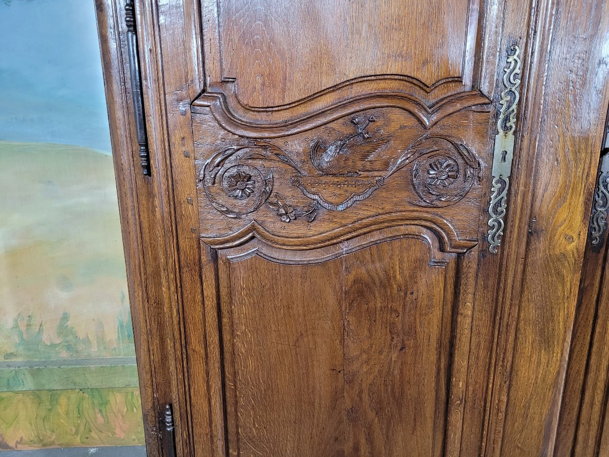 Armoire Louis XV en chêne-photo-7